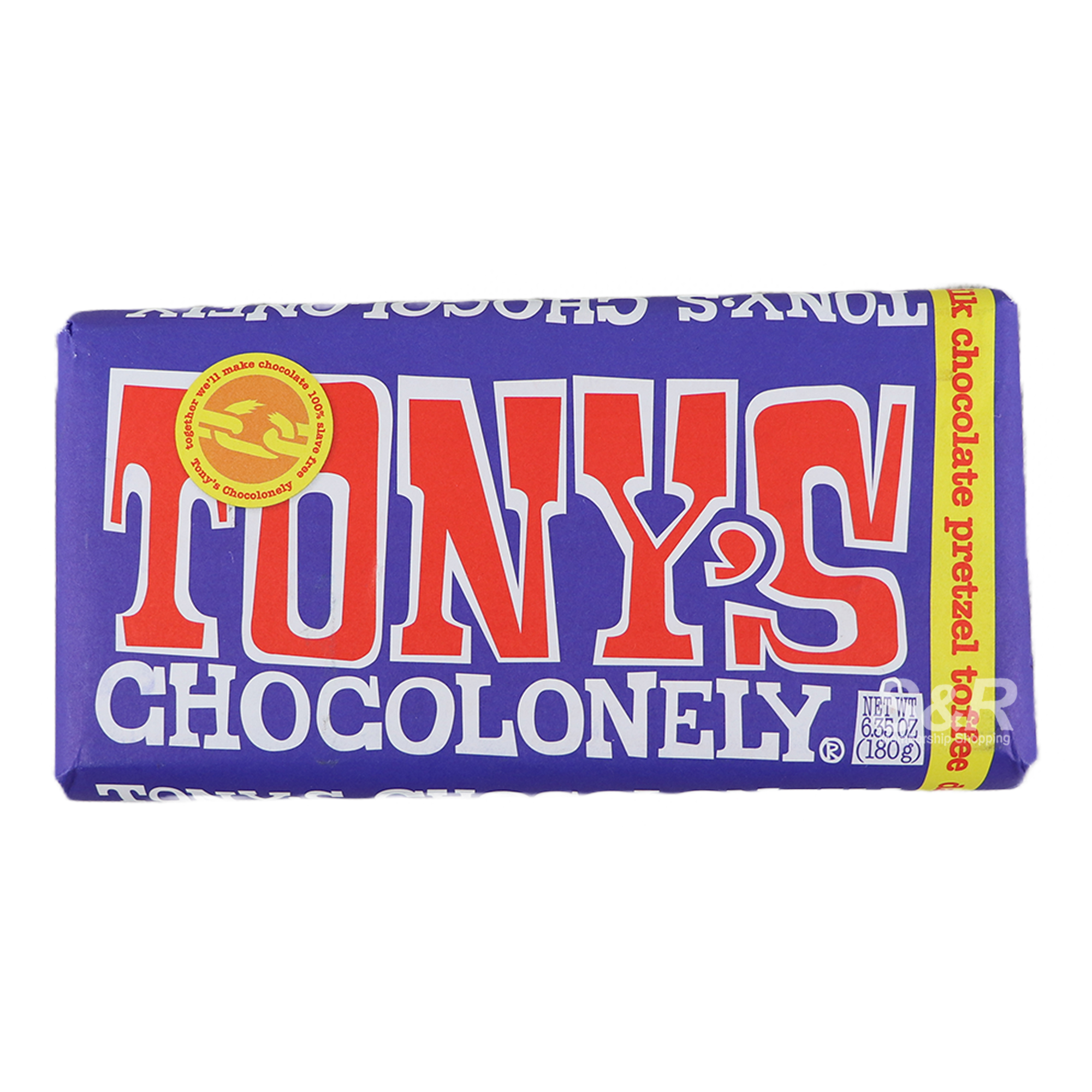 Tony's Chocolonely Milk Chocolate Pretzel & Toffee Bar 180g